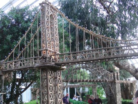 Spectacular bridges hover above at Bronx train show (Photo by Mark Rifkin/twi-ny)