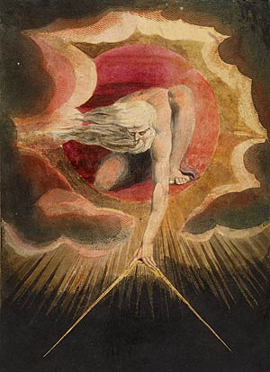 William Blake, “Mysterious Dream,” watercolor over traces of black chalk