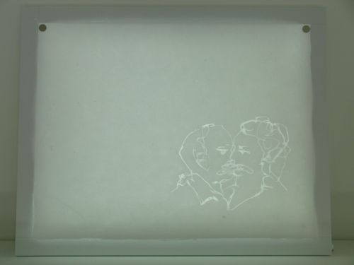 William Kentridge, page six of SHEETS OF EVIDENCE, watermarked cotton, 2009 (photo by twi-ny/mdr)