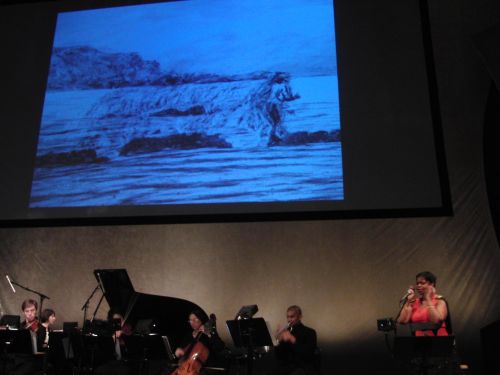 Philip MIller and Ensemble Pi team up with William Kentridge at free show at the World Financial Center (photo by twi-ny/mdr)