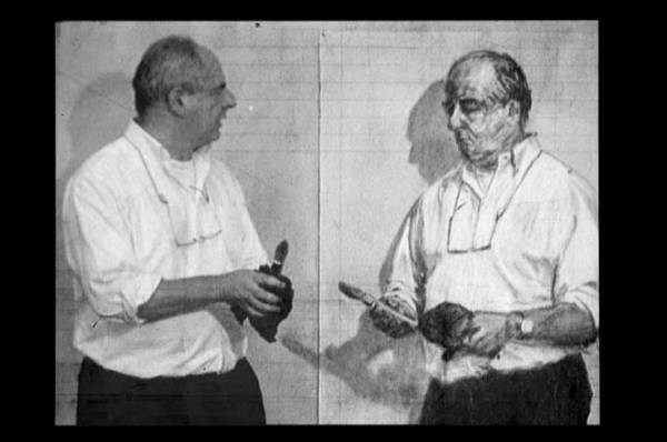 William Kentridge, from “7 Fragments for Georges Méliès,” 35mm and 16 mm animated film transferred to video, 2003 (courtesy of the artist and Marian Goodman Gallery)