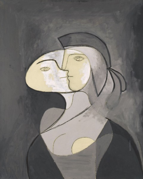 Pablo Picasso, “Marie-Thérèse, Face and Profile (Marie-Thérèse, face et profil),” oil and charcoal on canvas, 1931 (© 2012 Estate of Pablo Picasso/Artists Rights Society, New York. Photo: Béatrice Hatala)