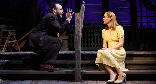 Matt Friedman (Danny Burstein) please his case to Sally Talley (Sarah Paulson) in revival of TALLEY’S FOLLY (photo by Joan Marcus)