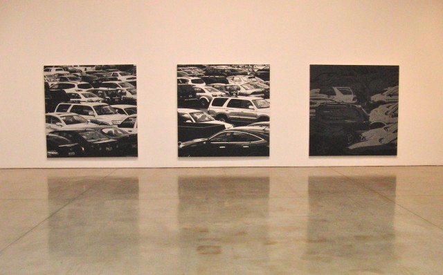 Wayne Gonzales explores a California parking lot (photo by twi-ny/mdr)