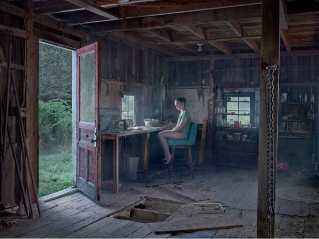Gregory Crewdson, “The Barn,” digital pigment print, 2014 (© Gregory Crewdson)
