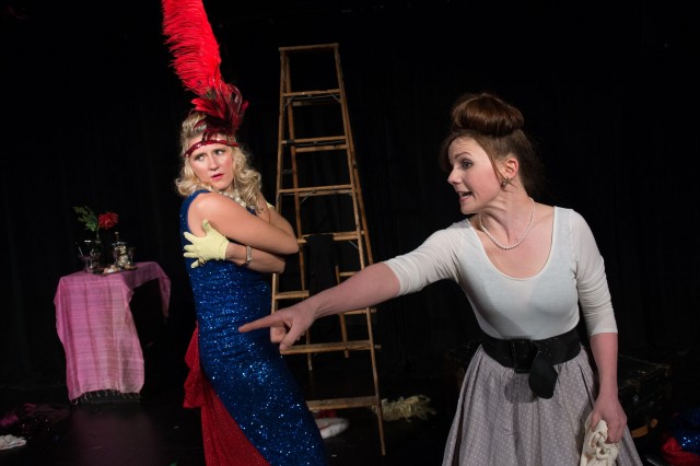 Lucy Shelby and Ariel Lauryn form quite the comic duo in WHETHER WE LIKE IT OR NOT (photo by Christopher Duggan)
