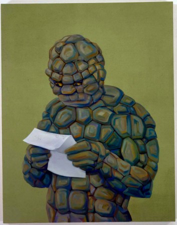 Nicole Eisenman, “From Success to Obscurity,” oil on canvas, 2004 (Hall Collection; photo courtesy New Museum)