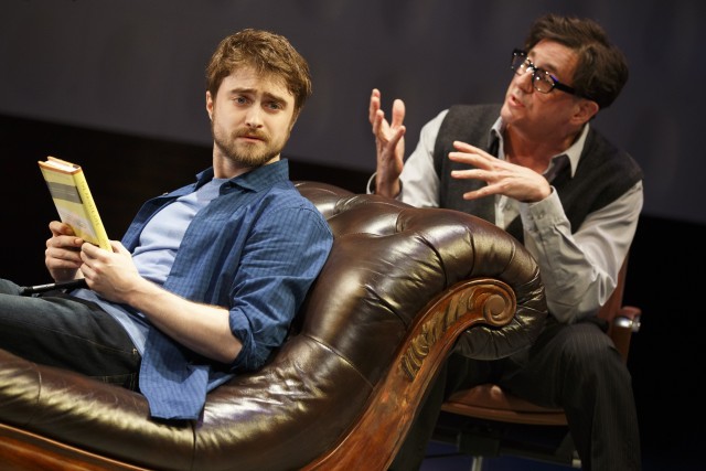 Daniel Radcliffe and Reg Rogers in PRIVACY (photo by Joan Marcus)