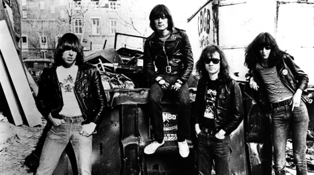 Danny Fields, Ramones in alley behind CBGB, 1977 (photo courtesy the artist)