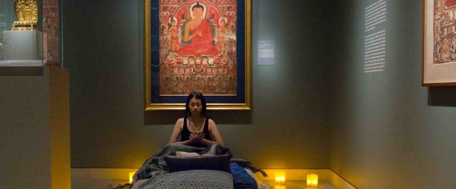 Dream-Over participants sleep under a specially selected work of art at the Rubin Museum chosen to impact their dreams
