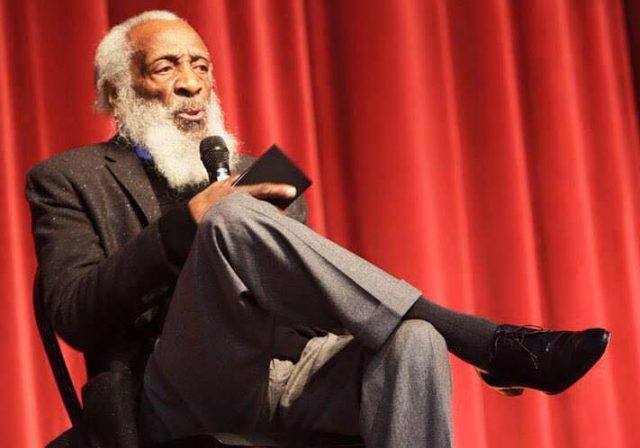 Dick Gregory will talk comedy and politics at the Black Spectrum Theatre on October 22