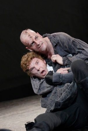 Jonny Lee Miller and Benedict Cumberbatch switch roles in National Theatre production of FRANKENSTEIN (photo by Catherine Ashmore)