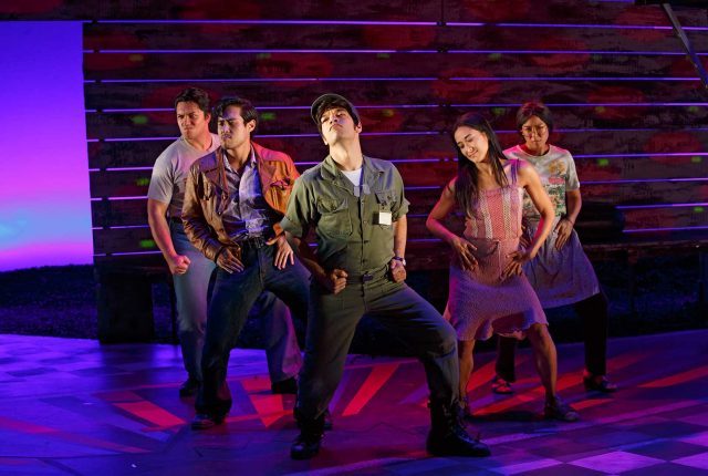 The cast of Qui Nguyen’s VIETGONE struts its stuff in Manhattan Theatre Club production at City Center (photo by Carol Rosegg)