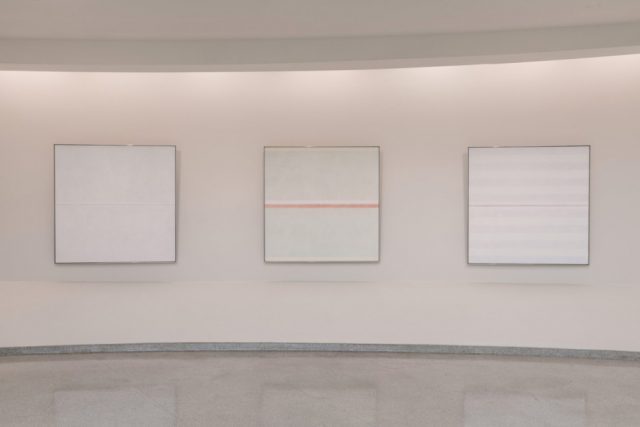 Agnes Martin’s work feels right at home in major retrospective at the Guggenheim (photo by David Heald, courtesy Solomon R. Guggenheim Museum)