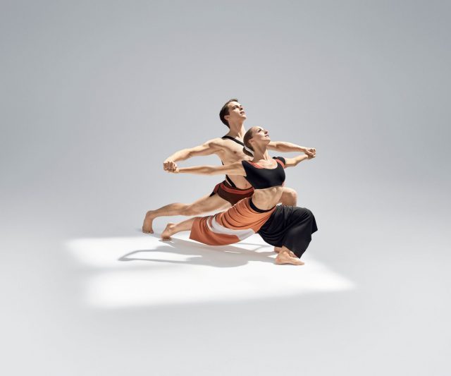 Anne Souder and Lloyd Mayor perform in Martha Graham’s “Dark Meadow Suite.” (photo by Hibbard Nash Photography)