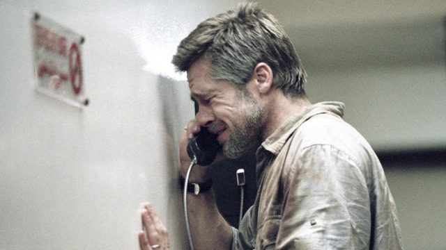 Richard (Brad Pitt) gets some bad news in Babel