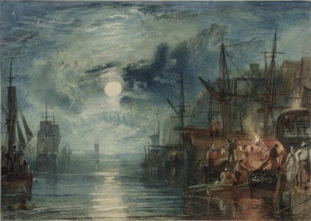 Joseph Mallord William Turner, “Shields, on the River Tyne,” watercolor on paper, 1823 (© Tate, London 2016)