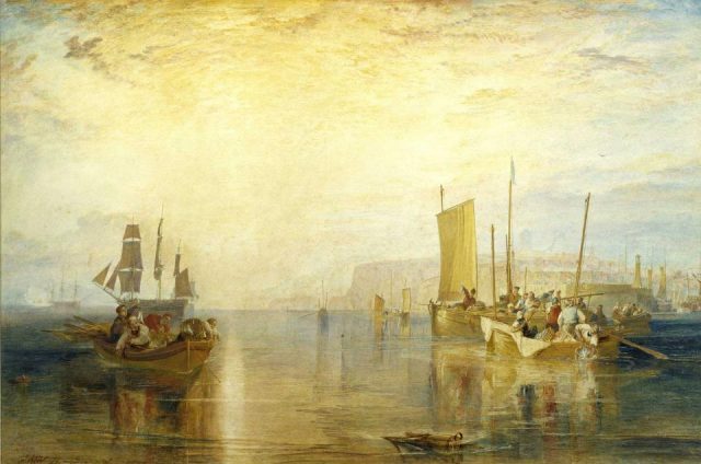 Joseph Mallord William Turner, Sun-Rise: Whiting Fishing at Margate, watercolor on paper, 1822 (private collection)