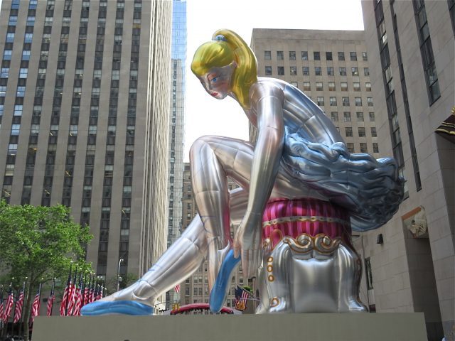 Jeff Koonss Seated Ballerina has extended her stay at Rockefeller Center through July 5 (photo by twi-ny/mdr)