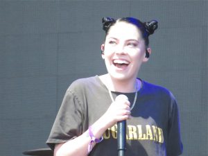 Bishop Briggs brought infectious energy to the Panorama Stage on Sunday afternoon.
