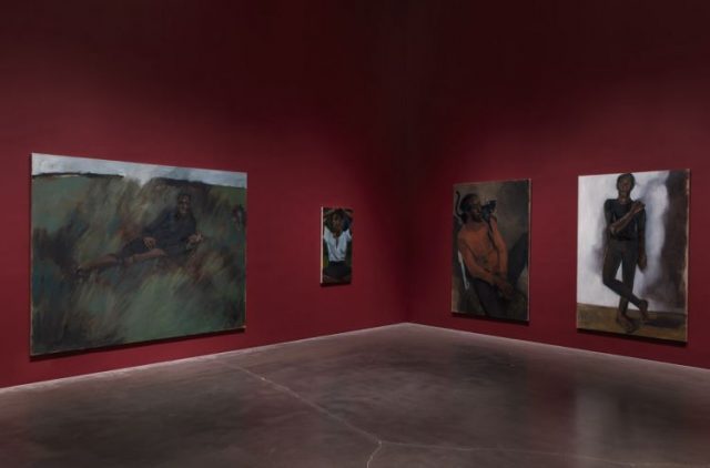 Installation view. “Lynette Yiadom-Boakye: Under-Song For A Cipher,” 2017. New Museum, New York. Photo: Maris Hutchinson / EPW Studio 