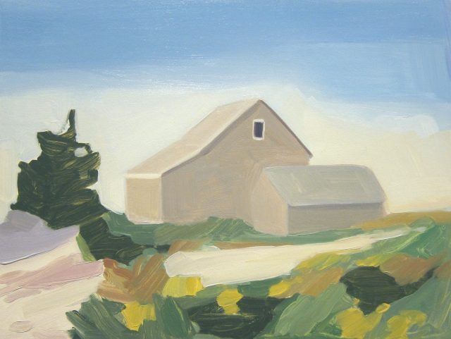 Maureen Gallace, “Summer House/Dunes,” oil on panel, 2009