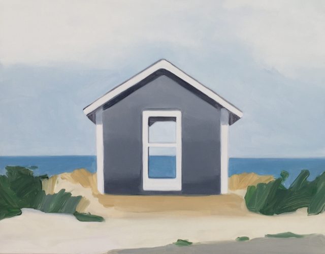 Maureen Gallace, “Summer House/Dunes,” oil on panel, 2009