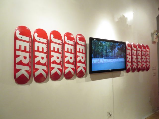 Barbara Kruger takes back her iconic graphic style in  pop-up skate shop as part of Performa 17 (photo by twi-ny/mdr)