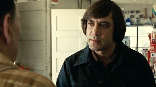 Javier Bardem stars as a killer for the ages in No Country for Old Men