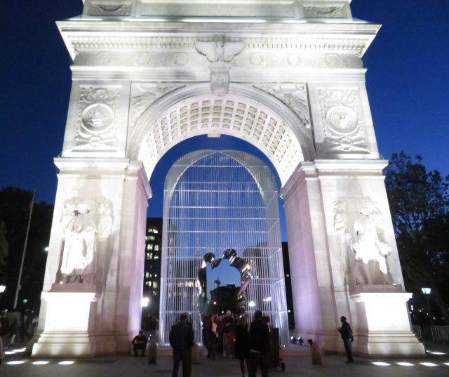 Ai Weiwei has installed a unique passage underneath the Washington Square arch (photo by twi-ny/mdr)