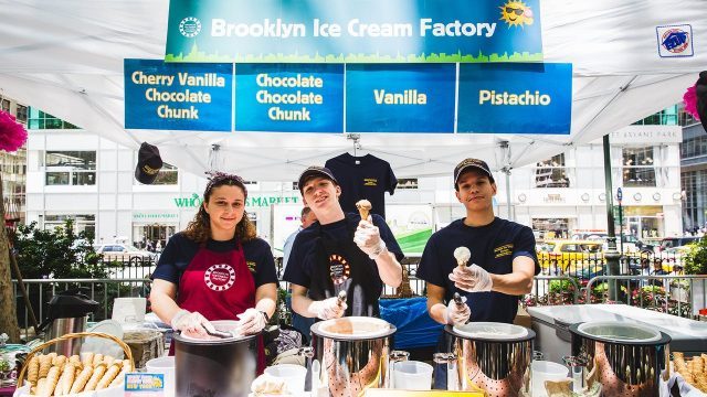 Brooklyn Ice Cream Factory returns to the Scooper Bowl in Bryant Park this weekend (photo by Angelito Jusay)