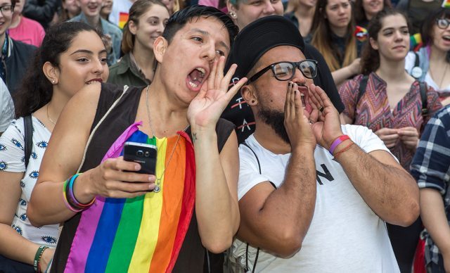 Participants make their voices heard at the Rally and other Gay Pride events