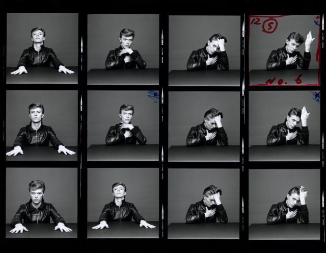 Heroes contact sheet, 1977 (photograph by Masayoshi Sukita. © Sukita/The David Bowie Archive)