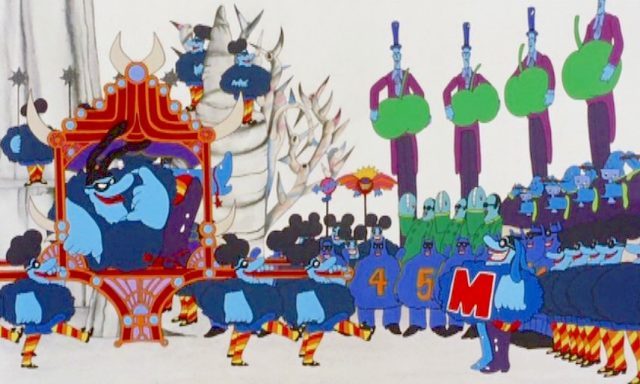 The Blue Meanies prepare to invade Pepperland in Yellow Submarine