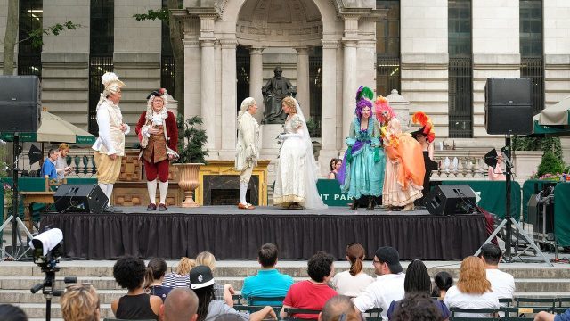 New York City Opera continues summer season in Bryant Park next week with La Traviata (photo by Matthew Eisman)