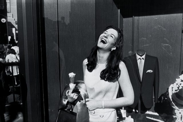 New York, 1968 [laughing woman with ice cream] Photographs by Garry Winogrand, Collection Center for Creative Photography, The University of Arizona. © The Estate of Garry Winogrand, courtesy of Fraenkel Gallery, San Francisco.