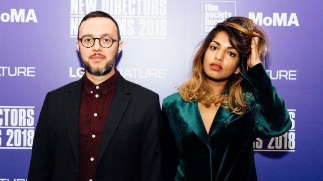 Steve Loveridge and M.I.A. at New York premiere of documentary at Film Society of Lincoln Center (photo by Sean DiSerio)