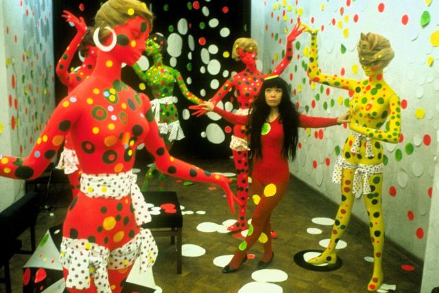 Artist Yayoi Kusama in the Orez Gallery in the Hague, Netherlands (1965) in KUSAMA - INFINITY. Photo credit: Harrie Verstappen. Photo courtesy of Magnolia Pictures.