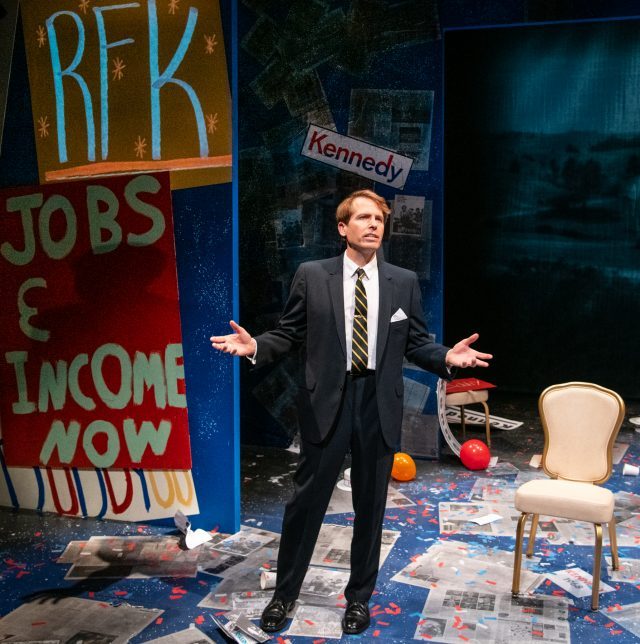 David Arrow plays Bobby Kennedy in one-man show he also wrote (photo by Russ Rowland)