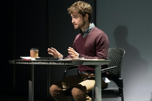 Daniel Radcliffe is a nerdy intern trying to do his job in The Lifespan of a Fact (photo by Peter Cunningham)