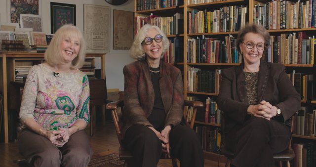 Sisters Adina Cohen, Judith Lowry and Naomi Hample, owners of the Argosy Book Store, at the store on East 59th Street in Manhattan
