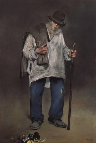 The Ragpicker, ca. 1865–71, possibly reworked 1876–77 Oil on canvas 76 3/4 × 51 1/2 in. (194.9 × 130.8 cm) The Norton Simon Foundation, Pasadena, California