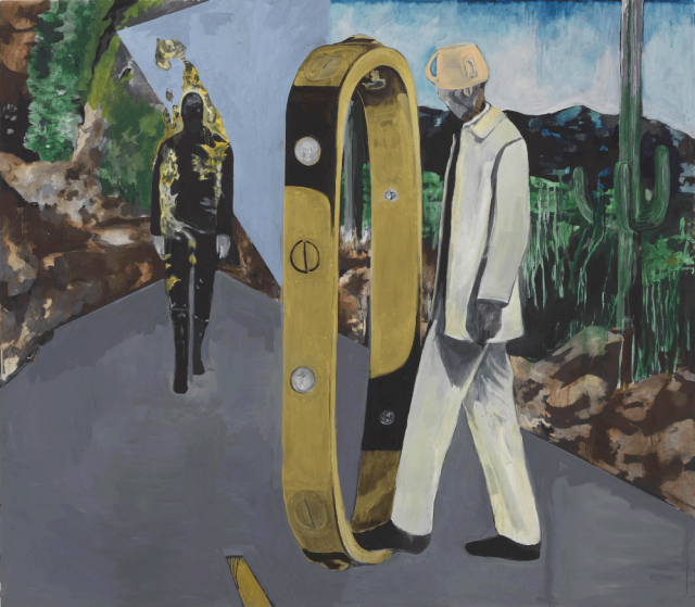 Noah Davis, Imaginary Enemy, oil on wood panel, 2009 (courtesy David Zwirner)